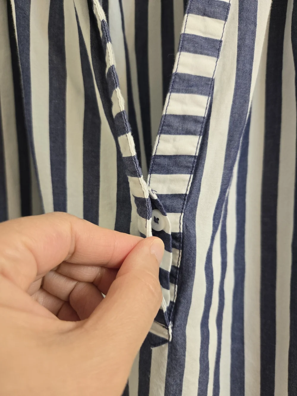 Anthropologie Darcey Popover Swing Top Blue Striped Blouse 3X Like New